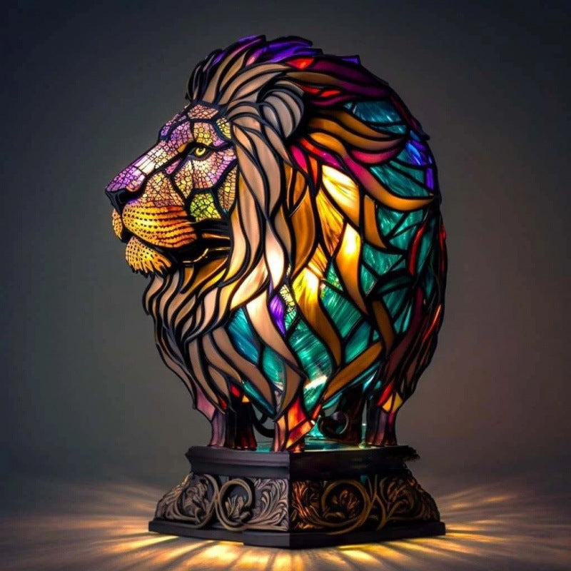 Lámpara Animal 3D Resina LED Decorativa