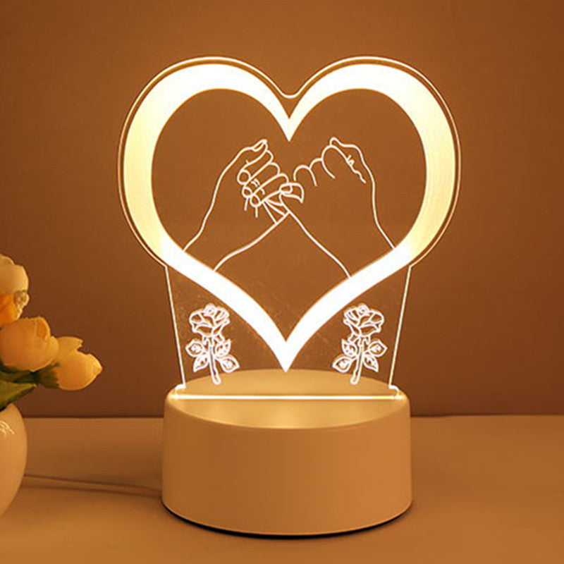 Lámpara LED Neón 3D Acrílica - Decoración USB Multiestilo