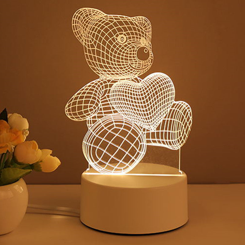 Lámpara LED Neón 3D Acrílica - Decoración USB Multiestilo