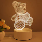 Lámpara LED Neón 3D Acrílica - Decoración USB Multiestilo