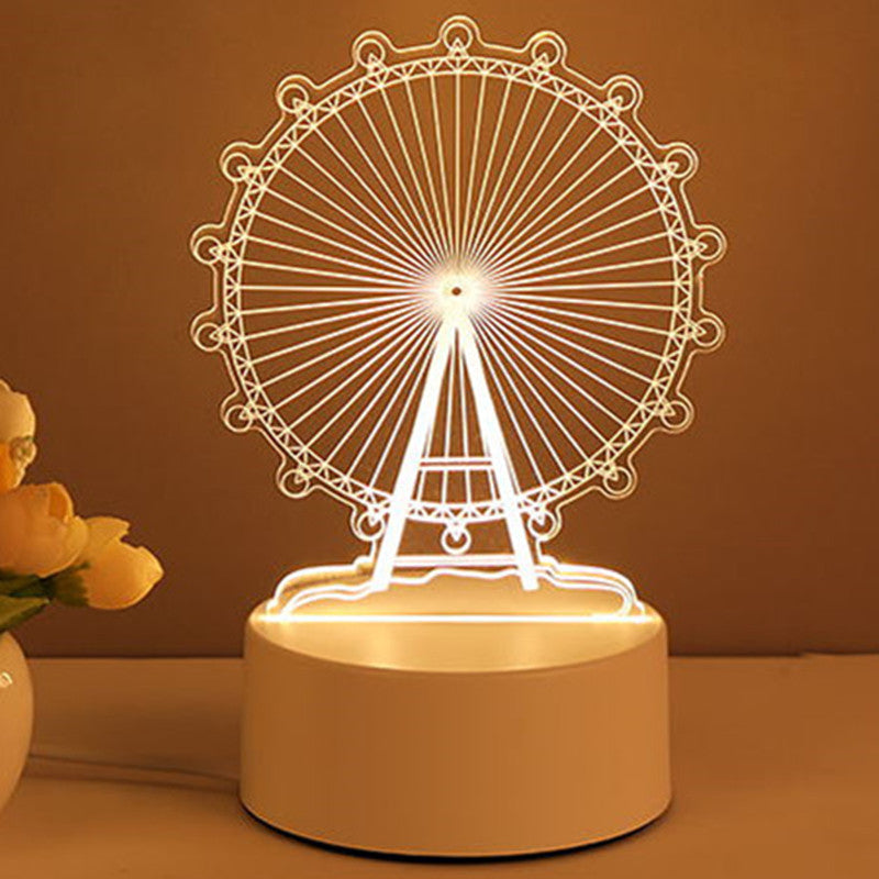 Lámpara LED Neón 3D Acrílica - Decoración USB Multiestilo