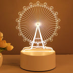 Lámpara LED Neón 3D Acrílica - Decoración USB Multiestilo