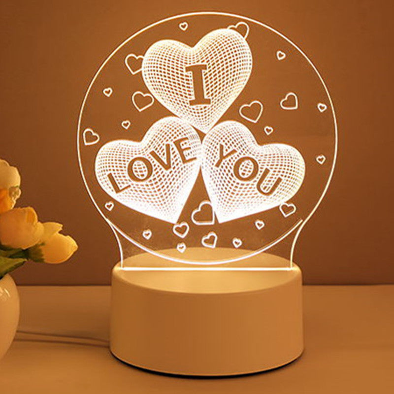 Lámpara LED Neón 3D Acrílica - Decoración USB Multiestilo