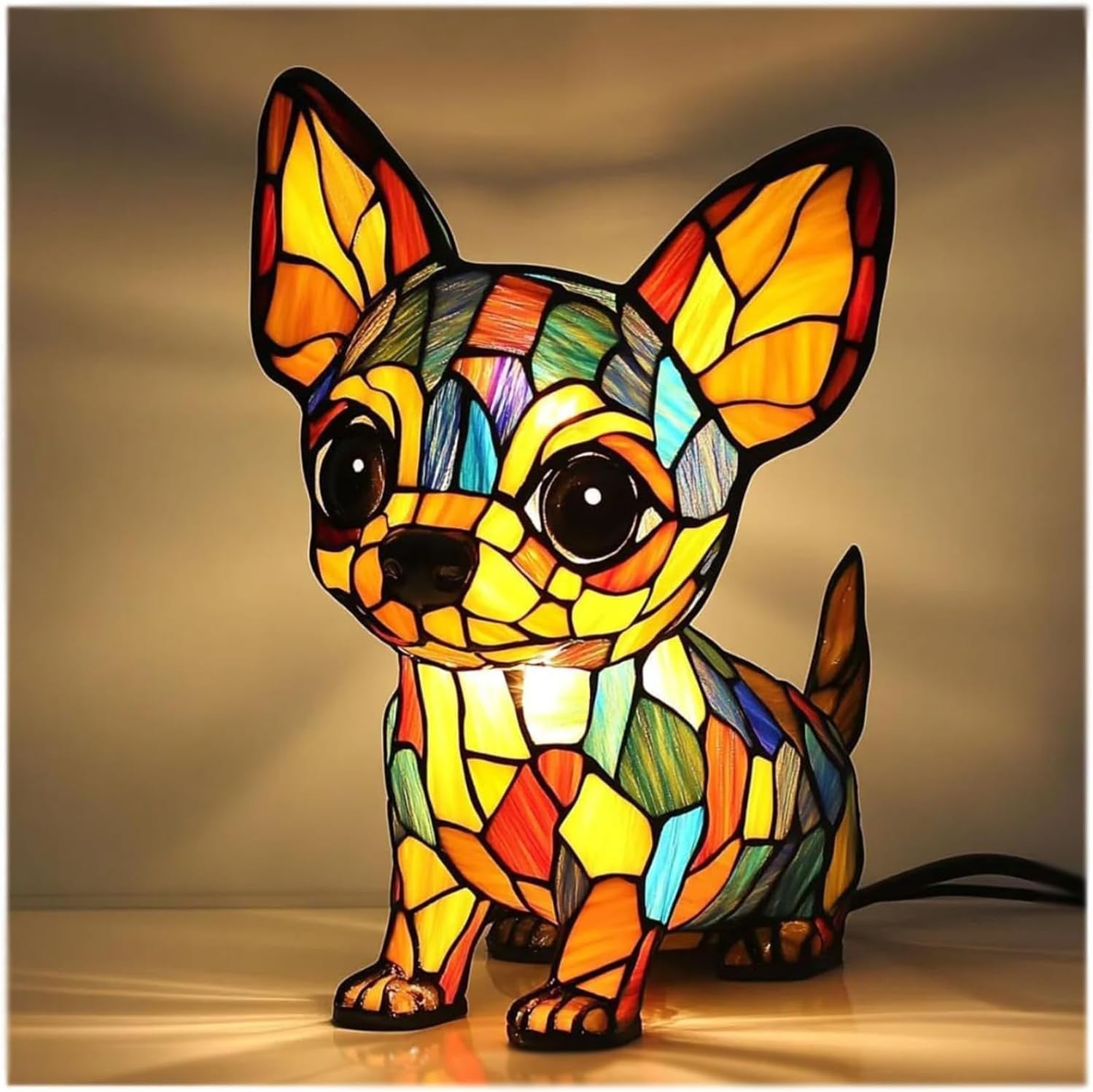 Lámpara Decorativa de Resina - Figura Animal LED Multicolor
