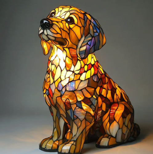 Lámpara Decorativa de Resina - Figura Animal LED Multicolor