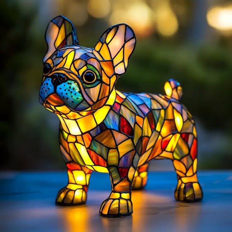 Lámpara Decorativa de Resina - Figura Animal LED Multicolor