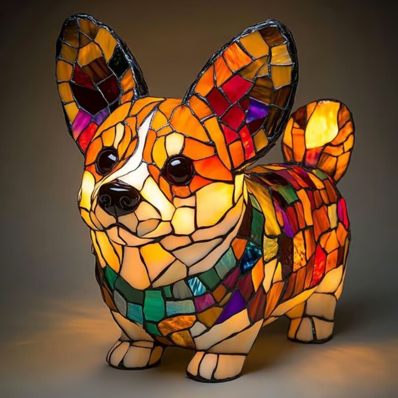 Lámpara Decorativa de Resina - Figura Animal LED Multicolor