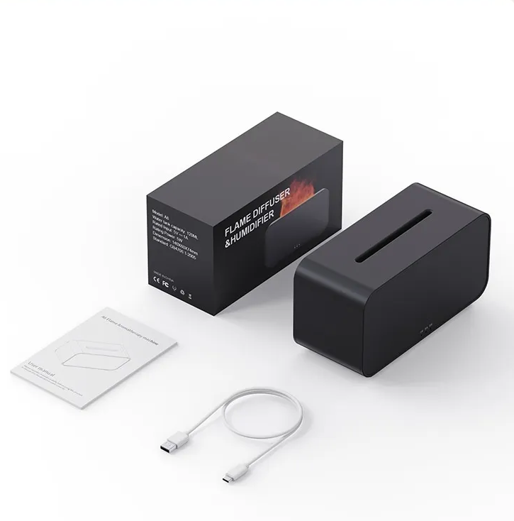 Difusor Aromas Efecto Llama LED | Humidificador y Aromaterapia